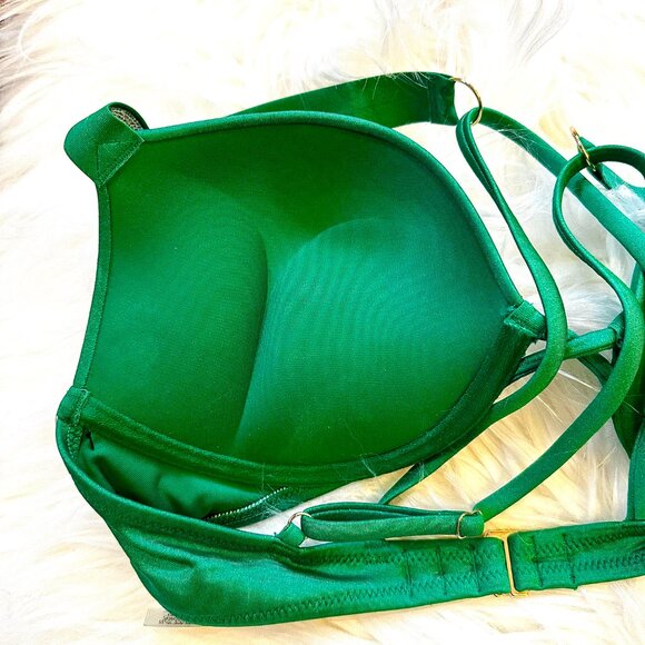 NWOT Victoria's Secret Bombshell Rhinestone Shine Bikini - 34C | M - Picture 3 of 7